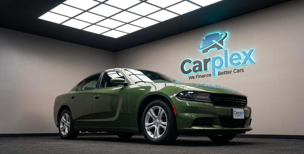 Passenger-front exterior vehicle angle with dealership-style brand overlay